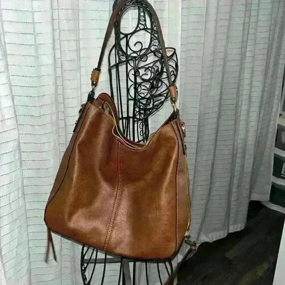 Woman’s brown purse